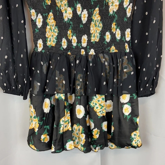 Foxiedox Anemone Smocked Floral Polka Dot Dress NWT - Picture 5 of 9